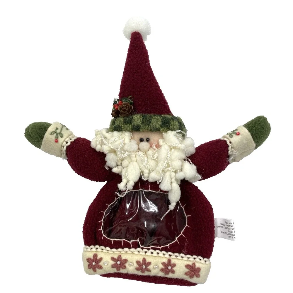 Christmas Holiday Santa Gift Gift Bag or Hanging Ornament